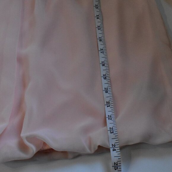 AB Studio Boho Sheer Angel Sleeve Pullover Pink Blouse Top Size M - Picture 5 of 10